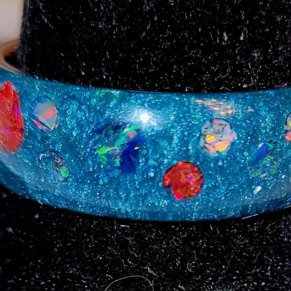 Custom epoxy and opal ring - Picture 4 of 6